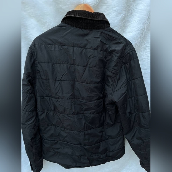 Next Geey Black Quilted Jacket with Denim Collar - Picture 7 of 8